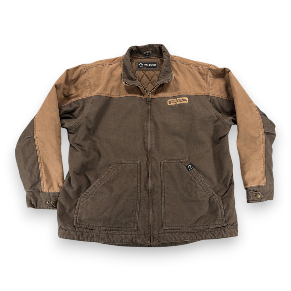 Dri Duck Jacket Adult EXTRA LARGE Brown Canvas Cotton Quilted Workwear Bulk Tek